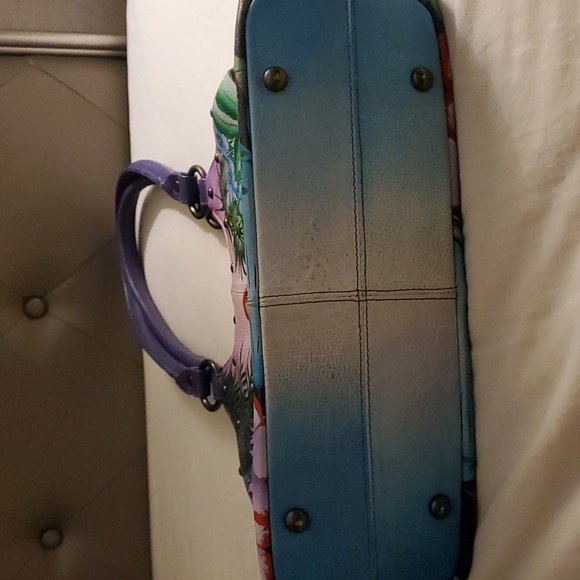 Anuschka Flamingo Triple Compartment Medium Satchel - Picture 6 of 13